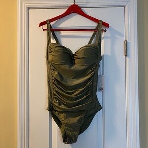 Betsey Johnson Slimming Side Support Shimmering Bathing Suit NWT